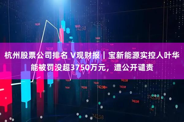 杭州股票公司排名 V观财报｜宝新能源实控人叶华能被罚没超3750万元，遭公开谴责