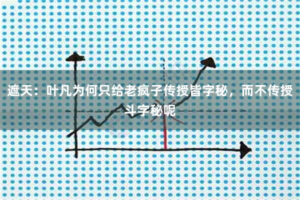 遮天：叶凡为何只给老疯子传授皆字秘，而不传授斗字秘呢