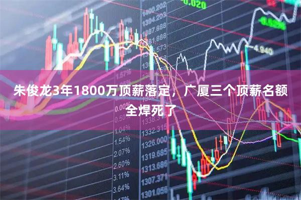 朱俊龙3年1800万顶薪落定,广厦三个顶薪名额全焊死了